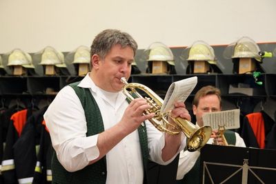 Blaskapelle Ensdorf unter Leitung vom KBM Hubert Haller.