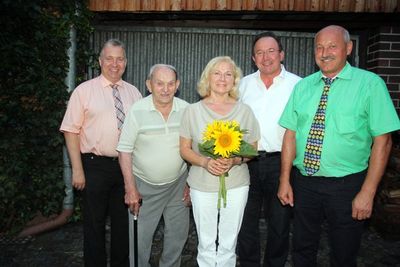 Bürgermeister Markus Dollacker, Peter Hammer, Georg Jäger mit Ehefrau Anna, CSU-Vorsitzender Johann Bösl.