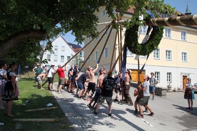 Jakobi-Kirchweih - Baum aufstellen.