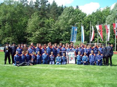 Die vier teilnehmenden Jugendgruppen aus dem Landkreis mit Betreuern.