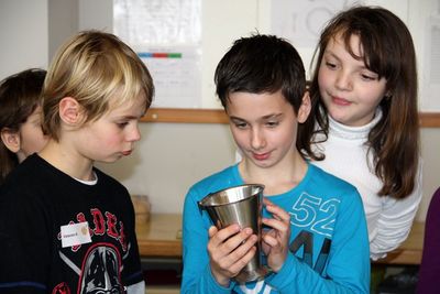 Besuch der Viertklässler in der Mittelschule.