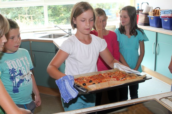 Mmh! Wie die ofenfrische Pizza schon duftet!